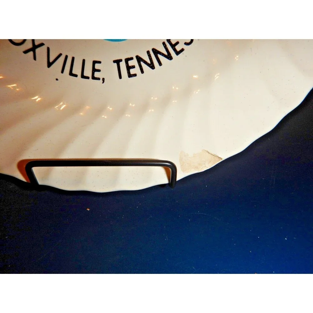 1982 World's Fair Knoxville Tennessee Souvenir Plate Sunsphere Rainbow Vintage